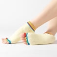 thumbnail image 1 of Yoga Socks Open Toe Open Back Professional Dispensing Women Yoga Five Finger Socks Toe Socks, 1 of 5