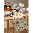 thumbnail image 6 of Ldtrchee Sunflower Table Runner 120 Inches, Botanical Floral Pastoral Watercolor Floral Bed Runner Dresser Scarves Tabletop for Indoor Outdoor Parties/Ceremony/Banquet, 13"x 120", 6 of 8