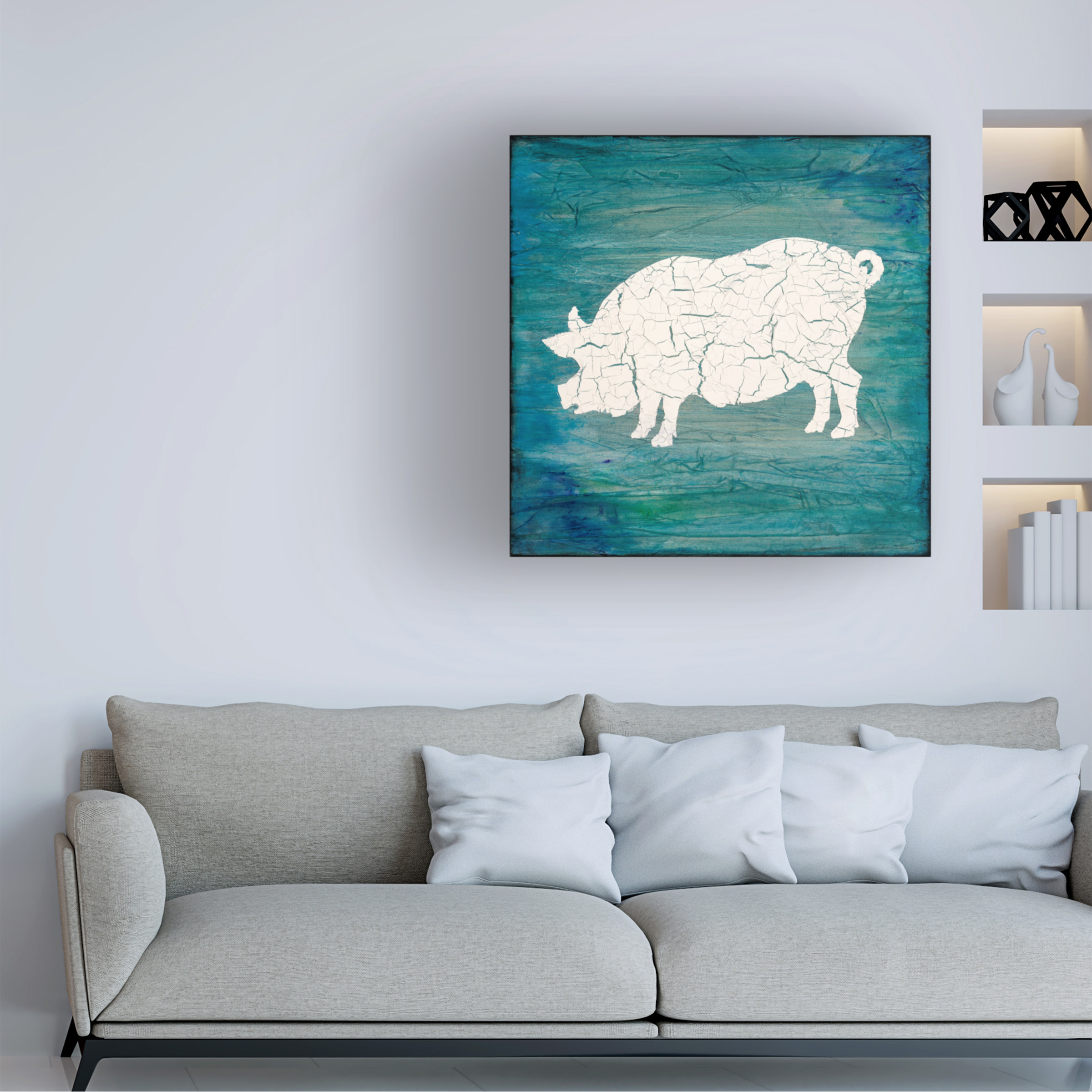 LightBoxJournal 'Farm Pig' Canvas Art