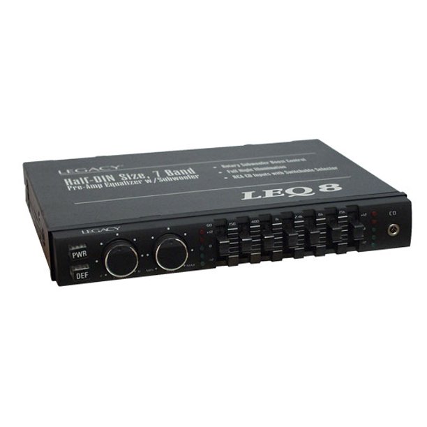 7 Band PreAmp Equalizer w/Subwoofer Boost Control