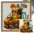 thumbnail image 1 of Hilo Algodón Ecológico Bordado Punto Cruz Con Bebida Halloween 14CT 50x50cm, 1 of 9