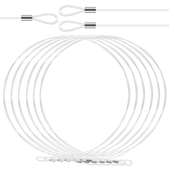 TABLZONE Clear Nylon Hanging Wire Rope for Home Use, Strong and , 12 Pieces