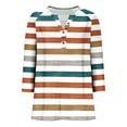 thumbnail image 3 of Cutuoiiu Loose 3/4 Sleeve Tops for Women Button V Neck Casual Tshirts Gifts, 3 of 5