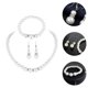 thumbnail image 3 of 1 set perla collar pendiente pulsera novia kit de joyería boda gargantilla cuello, 3 of 5
