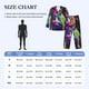thumbnail image 4 of Balery Neon Pop Art Pitbull Pijama para Hombre de Dos Piezas con Manga Larga, Conjunto de Dormir y Descanso Suave con Bolsillos-XX-Large, 4 of 7