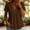 *Brown, variant on ClodeEU Women's V Neck Short Sleeve Peplum Top, Casual Loose Fit Flowy Summer Blouse Navy,Women's Plus XL