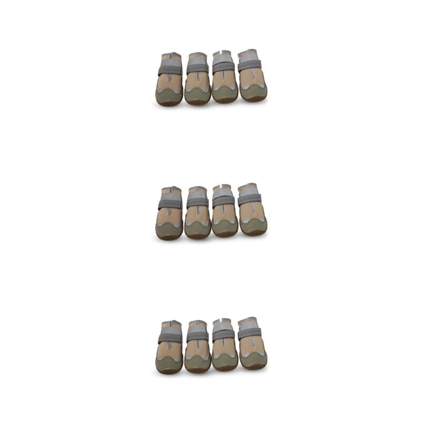 Greeniant 4 piezas de zapato de lona para mascotas, antideslizante, resistente a los arañazos, reflectante, impermeable, informal, para Type1 NO1