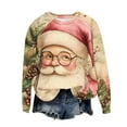 thumbnail image 4 of AINIYS Christmas Sweatshirt for Women Santa Pullover Cute Crewneck Xmas Shirts Funny Printed Graphy Sweatshirts Pink Pullover for Women _d M, 4 of 4