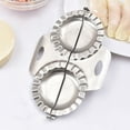 thumbnail image 4 of Cyence Stainless steel dumpling machine, Dumpling Machine Double Headed Large Stainless Dumpling Maker 2 In 1 Dough Cutter / Dumpling For Dumpling Ravioli Pierogi & Meat Pie clearance, 4 of 8