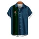 thumbnail image 3 of Mens Manga Corta Botón Abajo Camisas, Cuello de Vuelta Navidad Impresa Blusa, Top de Moda Casual, 3 of 4