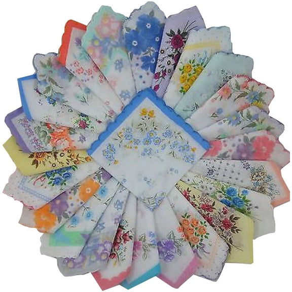 Womens Colorful Ladies Hankies Handkerchief Wendding Hanky