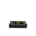 thumbnail image 5 of Lust Modern Style 3PC Living Room Set Made with Wood in Black, 5 of 20