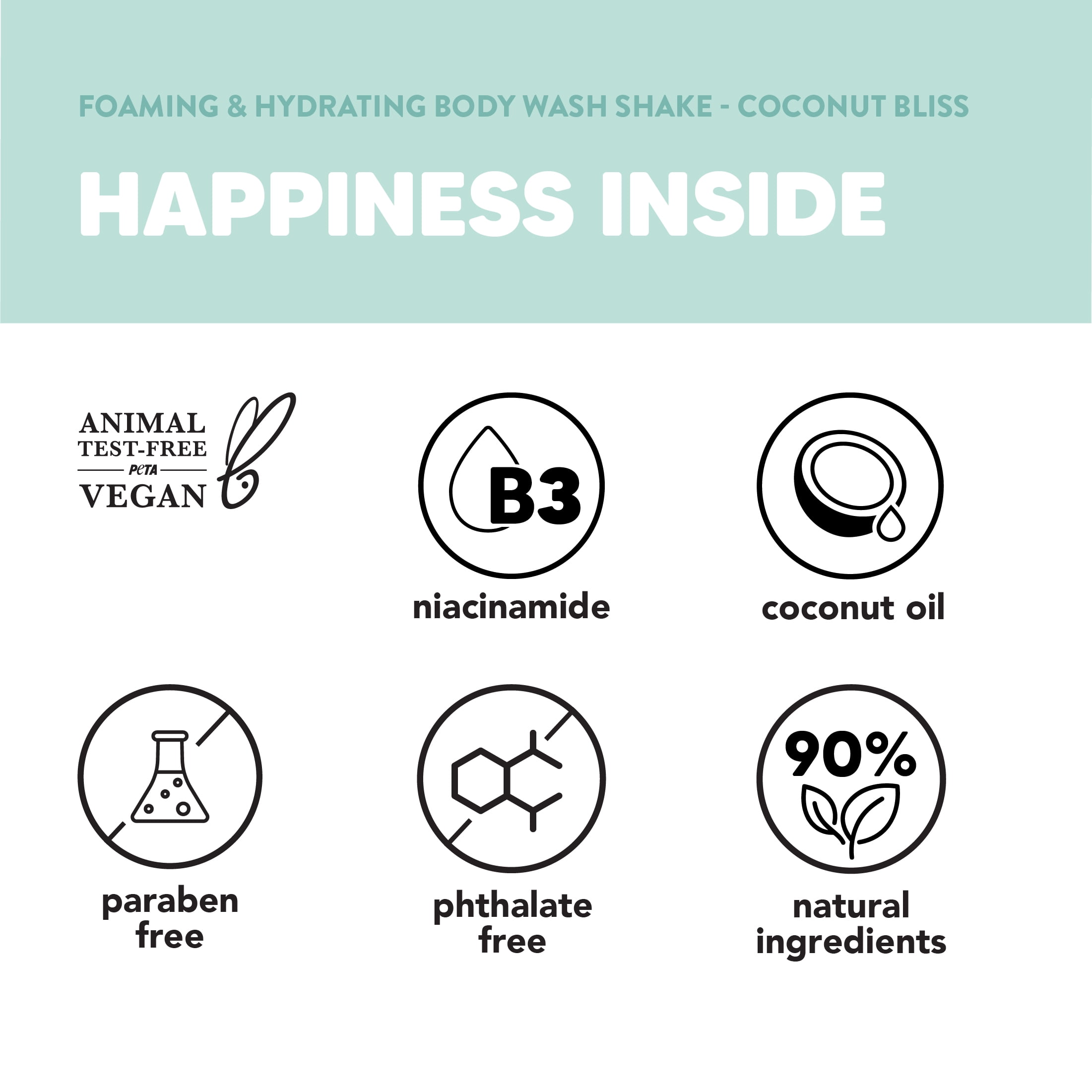 ONYX Professional Foaming & Hydrating Body Wash Shake, Coconut Bliss, 16.2 fl oz