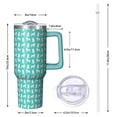 thumbnail image 3 of 40oz Tumbler with Dog Paw Print, Flip Straw Lid and Handle, Leak Proof Stainless Steel Travel Mug for Him Her, 3 of 5