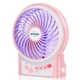 thumbnail image 1 of efluky Mini ventilador de escritorio de 3 velocidades, funciona con pilas recargables con luz LED, ventilador USB portátil silencioso para el hogar, oficina, viajes, camping, exterior, interior, 4,9 p, 1 of 5