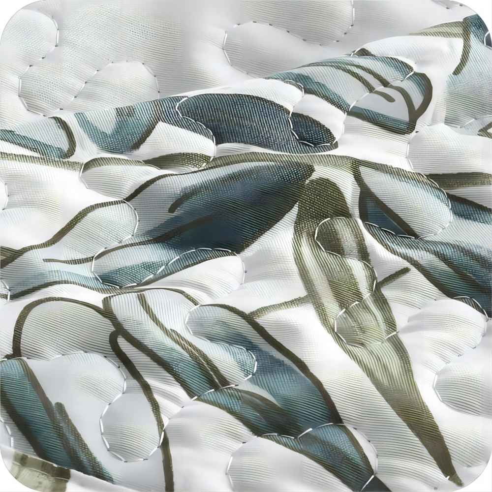 Queen Size Quilt Set, Greagle 3-Piece Soft Warm Lightweight Queen Size Summer Quilt Bedspread Machine Washable Bedding Set with 2-Piece Pillow Shams, 90x90 inch, Watercolor BamBoo Leaf Print