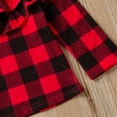 thumbnail image 6 of Gyratedream 1-6T Baby Girls Long Sleeve Rose Plaid Shirt Leather Mini Skirt 3PCS Fall Outfits, 6 of 8