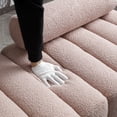 thumbnail image 4 of Miniyam Upholstered 53" Upholstered Bench for End of Bed with Gold Metal Legs, Pink, 4 of 8
