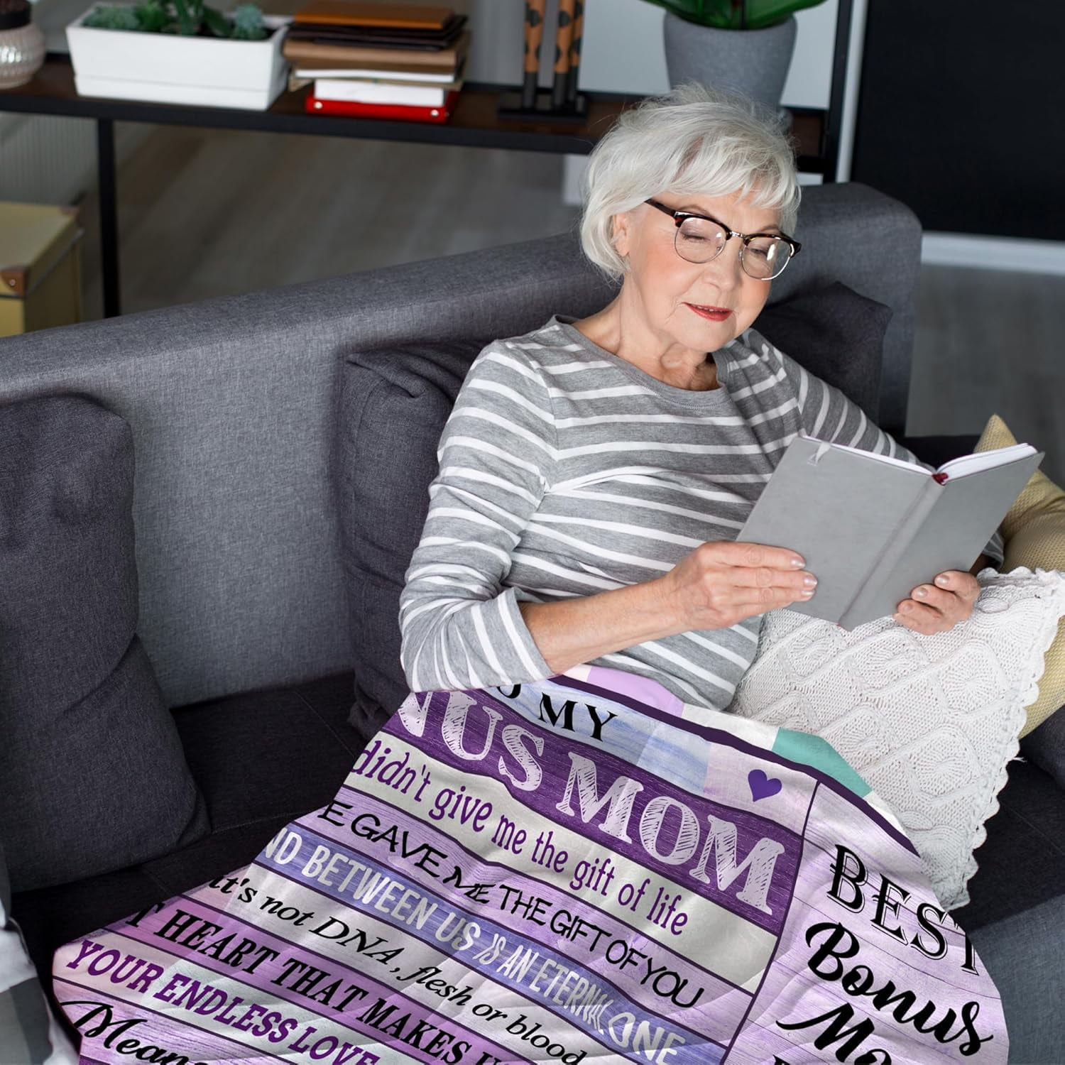 Best Bonus Mom Gifts, Gifts for Bonus Mom, Bonus Mom Gifts from Daughter Son, Birthday Gifts for Stepmom, Bonus Mom Birthday Gift Ideas, Bonus Mom Gifts for Christmas, Bonus Mom Blanket 60"x80"