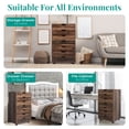 thumbnail image 4 of Naomi Home Debbie 7-Drawer Office Storage File Cabinet with Wheels for Home or Office, Brown Oak, 1 Unit, 4 of 8
