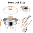 Doulami Chafing Dish Buffet Set 3.5 QT Stainless Steel Buffet Serving