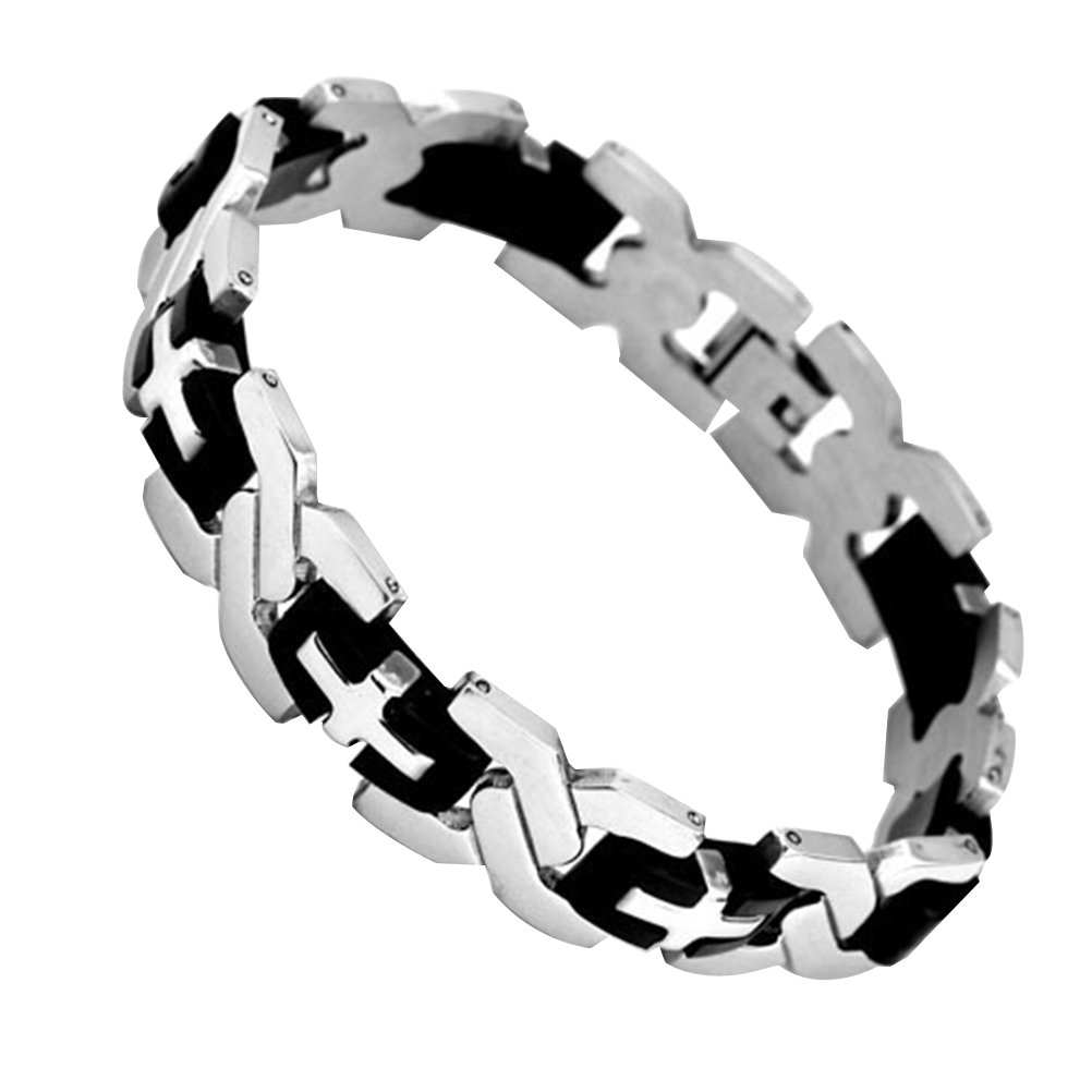 Men's Vintage Cross Bracelet Stainless Steel Wrist Band Cool Bracelets