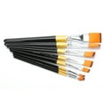 thumbnail image 1 of 8Pcs Paint Brushes Set Nylon Hair Flat Tipped Drawing Accessory for Acrylic Watercolor, 1 of 14