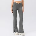 thumbnail image 2 of CAIXIA Women Workout Leggings Plus Size Seamless Flared Workout Pants Casual Bootcut Yoga Pants Flare Leggings Bell Bottom for Workout Running Athletic Activewear, 2 of 5