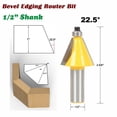 thumbnail image 3 of BE-TOOL 1/2 Router Bit Set Radius Round Over Edge Forming Router Bit Yellow, 3 of 7