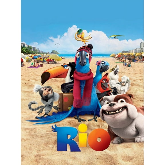 Rio Movie Poster Textless Art Reprint 27Inx40In for any room 27x40 Square Adults Poster Time