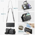 thumbnail image 4 of Funda tipo cartera para Samsung Galaxy A55 con bloqueo RFID, tarjetero, cremallera y ranura para billetes, correa magnética de piel sintética suave para el hombro. Funda tipo cartera para mujer, 4 of 10