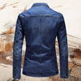 thumbnail image 4 of Mens Welding Jacket Pockets Three Button Long Sleeve Daily Casual Style Straight Jacket,BU2,2XL, 4 of 8
