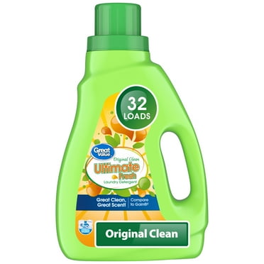 Great Value Ultimate Fresh Laundry Detergent, Original Clean, 46 fl oz, 32 Loads