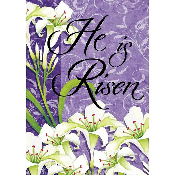 Custom Decor Garden Flag Easter Lilies