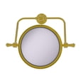 thumbnail image 1 of Allied Brass RWM-4-3X-UNL Retro Wave Collection Wall Mounted Swivel Make-Up Mirror 8 in. dia. with 3X Magnification, Unlacquered Brass, 1 of 1
