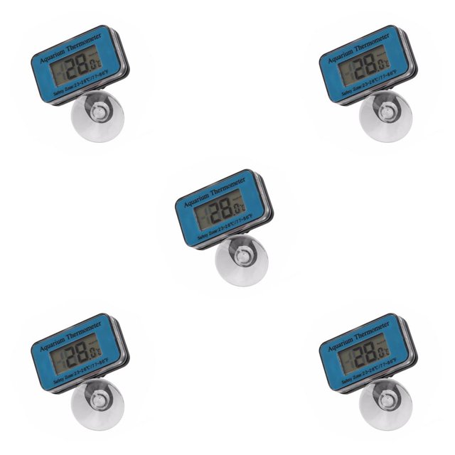 Tholdsy Temperature Tester Fish Tank Household Accessories with Meter Screen Multipurpose Self-adhesive Workmanship Humidity Type2 NO2