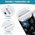 thumbnail image 2 of Christmas Blue Snowflakes 40 OZ Tumbler with Handle And Straw Insulated Tumblers Coffee Mug Travel Cup Stainless Steel Water Bottles Simple Modern Tumbler, 2 of 6
