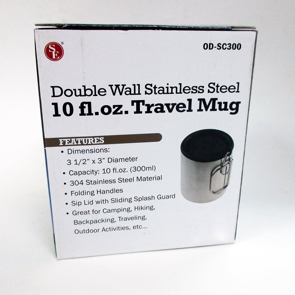 Travel Coffee Mug Stainless Steel Lid Tea Drink Cup Handle Travel Coffee Mug Stainless Steel Lid Tea Drink Cup Handle Double Wall 10 Oz