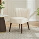 thumbnail image 1 of Yeshouse Velvet Accent silla para sala de estar - silla de salón moderna de mediados de siglo con patas de madera, silla Wingback de 300 libras de capacidad, 1 of 8