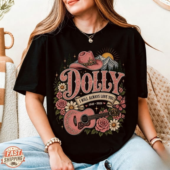 Dolly T-Shirt, Vintage Parton Print Shirt, Oversized Country Music Tee