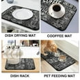 thumbnail image 5 of Artistic Coffee House Chalkboard Dish Mat Absorbing Coffee Mat Folding Bar Mats for Kitchen Counter (19.5x12in,Set Of 2), 5 of 7