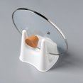 thumbnail image 3 of Estante para tapas y soporte para cuchillos de color blanco para un uso eficiente del espacio Organizador de cocina versátil, 3 of 8