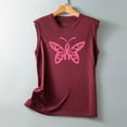 thumbnail image 4 of Leesechin Ladies Breast Cancer Shirts Butterfly Pink Ribbon Graphic Awareness Tee Tops, 4 of 5