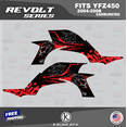 thumbnail image 2 of Kalair GFX Graphics Kit for Yamaha ATV YFZ 450 Carburator (2004-2008) Revolt Series, 2 of 5