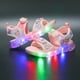 thumbnail image 1 of Zapatos para niños de Disney, novedad de verano, sandalias de playa de malla para niñas elsa, luz led a la moda, sandalias de luz de fondo suave de princesa congelada, plantilla de 17,2 CM Gao Jinjia LED, 1 of 2