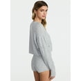 thumbnail image 3 of No Boundaries Cable Knit Pullover Sweater, Lightweight, Women’s, 3 of 6