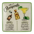 thumbnail image 4 of Creative Co-Op Stoneware Plate Set with Cocktail Recipes Design Styles, Multicolor, Set of 8, 4 of 5