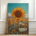 thumbnail image 4 of Sunflower Flower Canvas Wall Art 8x12 inches - Watercolor Vintage Sunflower Flower Wall Art Canvas for Farmhouse Bedroom Decor, 4 of 5