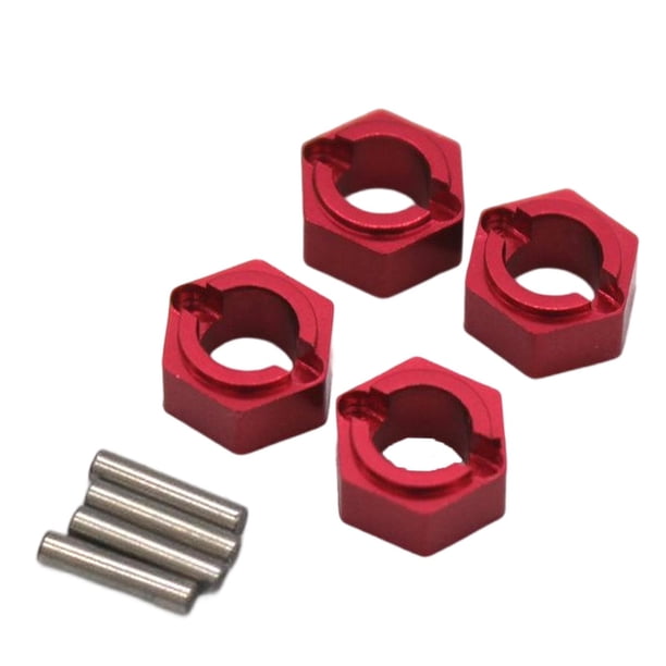 Adaptador hexagonal de rueda de 4 piezas Macarena Cubos de rueda hexagonales Rojo
