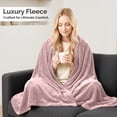 thumbnail image 6 of Fleece Blanket King Size, Pack of 2 – Soft 310 GSM Plush Microfiber Blanket, Warm Lightweight Blanket for The Bed, Bulk Value Pack 108x90 Inches, Pink, 6 of 7